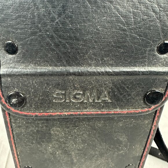 Vintage Sigma Camera Lens Case Black Leather Strap - Picture 2 of 7